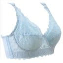 Sutien din dantelă pentru femei cu model floral Margine lată din dantelă Bretele ajustabile Închidere cu cârlige Fundiță 8
