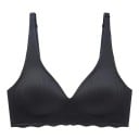 Sutien fără armătură pentru femei cu cupe modelate din elastan și nylon, construcție netedă, confortabilă, potrivită pentru purtare 5