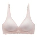 Sutien fără armătură pentru femei cu cupe modelate din elastan și nylon, construcție netedă, confortabilă, potrivită pentru purtare 4