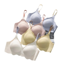 Sutien pentru femei cu cupe netede și margine ondulată din nylon elastan fără sârmă cu bretele subțiri pentru purtare zilnică 7