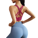 Sutien sport pentru femei Top sport cu efect push-up Sutien sport cu spate încrucișat 7