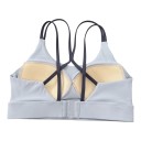 Sutien sportiv pentru femei cu bretele subțiri duble criss-cross pe spate cu pernuțe și închidere cu cârlige pentru yoga 16