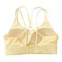 Sutien sportiv pentru femei cu bretele subțiri duble criss-cross pe spate cu pernuțe și închidere cu cârlige pentru yoga 14