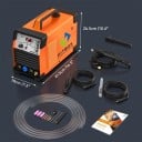 Svářečka HBT50P pulzný invertor AC/DC TIG a MMA 200 A 220 V 6v1 41,5 x 19 x 26,5 cm oranžová na zváranie hliníka nerezovej ocele a ocele 2