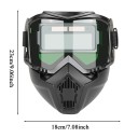 Svářečská maska s automatickým zatemňováním ochrana obličeje 23 x 18 cm ergonomický tvar s odvětráním a měkkou výplní černá 2