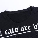 Svart skelett-t-shirt för kvinnor 4