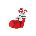 Sváteční mikro stavebnice Bota dárkokkal 54 x 32 x 66 mm DIY karácsonyi építőblokkok 160 db Asztali dekoráció a téli hangulathoz és kreatív alkotáshoz 2