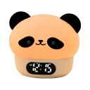 Sveglia per bambini Panda con paralume in silicone e simulazione dell'alba Controllo touch Luce colorata Termometro Ricarica USB-C Arancione 1