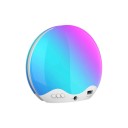 Světelný budík ve tvaru kopule Simulace svítání a západu slunce FM rádio 7 přírodních zvuků Barevné světlo USB port 18 cm Bílý 3