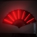 Světelný skládací vějíř Černý s LED diodami Kompaktní a skládací Napájení baterií 12 V 23A Bez baterie Na párty festivaly i vystoupení 3