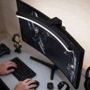 Svietiaca LED lišta na zakrivený monitor 40 cm RGB podsvietenie Asymetrické svetlo bez odleskov Plynulé stmievanie Časovač Čierna Napájanie USB 4