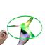 Svítící létající talíř pro děti Venkovní hračka pro děti Natahovací vrtule s LED světly Létající disk s svítící ve tmě s rukojetí 25 x 13 cm 1