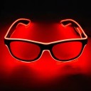Svítící párty brýle Blikající LED s EL drátem 15,3 x 5 x 14,3 cm PC rám Tři světelné režimy Napájení 2 AA baterie Na párty festivaly i cosplay 6
