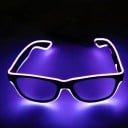 Svítící párty brýle Blikající LED s EL drátem 15,3 x 5 x 14,3 cm PC rám Tři světelné režimy Napájení 2 AA baterie Na párty festivaly i cosplay 7