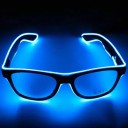 Svítící párty brýle Blikající LED s EL drátem 15,3 x 5 x 14,3 cm PC rám Tři světelné režimy Napájení 2 AA baterie Na párty festivaly i cosplay 5