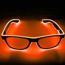Svítící párty brýle Blikající LED s EL drátem 15,3 x 5 x 14,3 cm PC rám Tři světelné režimy Napájení 2 AA baterie Na párty festivaly i cosplay 3