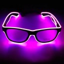 Svítící párty brýle Blikající LED s EL drátem 15,3 x 5 x 14,3 cm PC rám Tři světelné režimy Napájení 2 AA baterie Na párty festivaly i cosplay 10