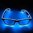 Svítící párty brýle Blikající LED s EL drátem 15,3 x 5 x 14,3 cm PC rám Tři světelné režimy Napájení 2 AA baterie Na párty festivaly i cosplay 1