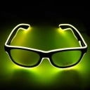 Svítící párty brýle Blikající LED s EL drátem 15,3 x 5 x 14,3 cm PC rám Tři světelné režimy Napájení 2 AA baterie Na párty festivaly i cosplay 9