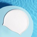 Svømmeudstyr Skridsikker Silikone badehætte Vandtæt Poolhætte Størrelse M elastisk 1