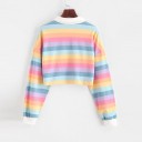 Sweat à capuche arc-en-ciel pour femmes 2