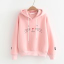 Sweat à capuche pour femme avec motif de chat A13 5