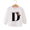 Sweat à capuche pour fille avec lettre 5