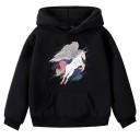 Sweat à capuche pour fille avec unicorn A