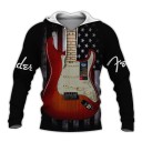Sweat à capuche pour homme avec guitare 1
