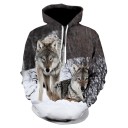 Sweat à capuche pour homme avec loup 14