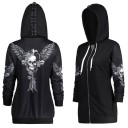 Sweat à capuche punk pour femmes noir 1