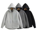 Sweat à capuche zippé pour femmes avec poches Sweat uni en polyester doux Haut décontracté confortable disponible en différentes couleurs 11