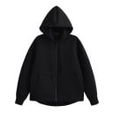 Sweat à capuche zippé pour femmes avec poches Sweat uni en polyester doux Haut décontracté confortable disponible en différentes 2