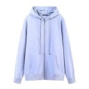 Sweat à capuche zippé pour femmes Coupe oversize ample avec épaules tombantes Poche kangourou Manches et ourlet côtelés Mélange de polyester 8