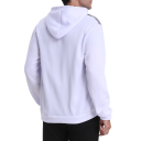 Sweat à capuche zippé pour homme avec poches Sweat de sport uni avec un motif de petits points sur les épaules Matériau en polyester confortable 2