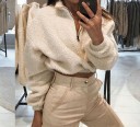 Sweat court pour femme en peluche 1