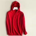 Sweat pour femme en tricot avec capuche et cordon de serrage Longues manches raglan Poignets et bas côtelés Polyester 4