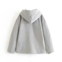 Sweat-shirt ample pour femme gris 1