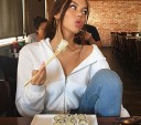Sweat-shirt court femme blanc 3