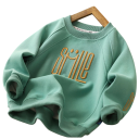 Sweat-shirt pour enfants à manches longues avec broderie SMILE Coton et polyester Haut uni pour garçons et filles Coupe décontractée pour le printemps et l'automne Différentes couleurs 4