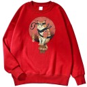 Sweat-shirt pour homme avec un chat 3
