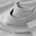 Sweater clássico de malha para homem com mangas longas Sweater leve e macio de cor sólida Poliéster Gola redonda Várias cores 21