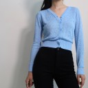 Sweater curto de malha para senhora G223 5