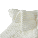 Sweater de bebé tricotado com folhos em algodão e acrílico de manga longa top solto de cor única com decote redondo O-neck para meninas e meninos 7