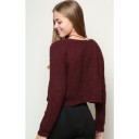 Sweater de malha feminino B42 4