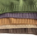 Sweater de malha infantil em algodão puro estilo vintage suéter unicolor para rapazes e raparigas com decote em O top suave para bebés Outono Inverno 8