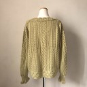 Sweater de malha solto com botões para senhora 2