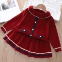 Sweater e saia para meninas L1215 1