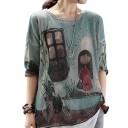 Sweater feminino com estampado A2375 5