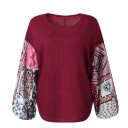 Sweater feminino com mangas largas e estampadas 7